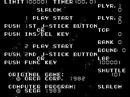 Заставка игры Space Slalom